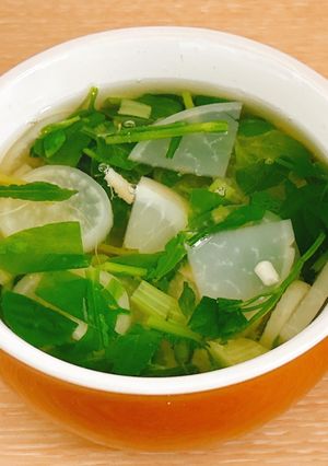 人日の節句☆七草粥ならぬ和風七草スープ-レシピのメイン写真