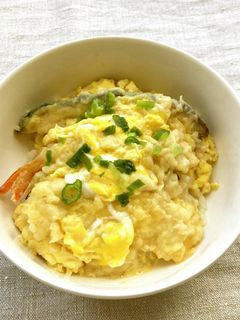 【楽チン】天ぷらの卵とじ丼-レシピのメイン写真