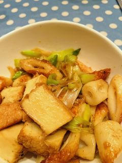 厚揚げとちくわ炒め-レシピのメイン写真