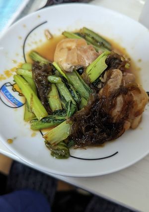 小松菜ともずく、鶏肉のポン酢炒め-レシピのメイン写真