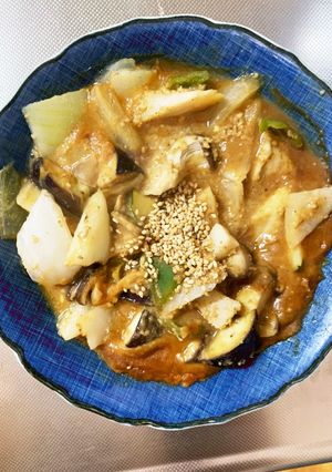白菜茄子きな粉洋風八宝菜味ツナ野菜炒め-レシピのメイン写真