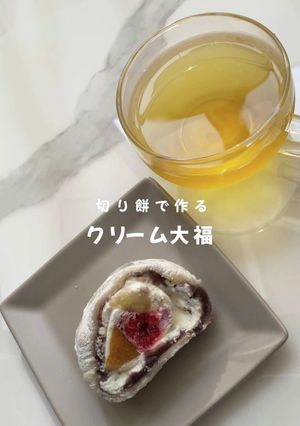 お正月の余った切り餅でつくるフルーツ大福-レシピのメイン写真