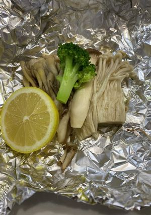 レモンで減塩　パパきのこのホイル焼き-レシピのメイン写真