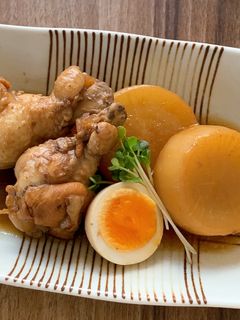 圧力鍋で作る手羽元とたっぷり大根の甘酢煮-レシピのメイン写真