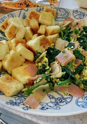 カレーはんぺん、ほうれん草ホットサラダ-レシピのメイン写真