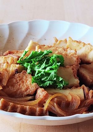 5分で弁当☆厚揚げ甘辛煮☆100円で夕食-レシピのメイン写真