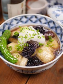 とろとろ切り餅と茄子の揚げびたし-レシピのメイン写真