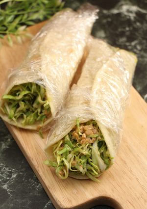 簡単!納豆トルティーヤ たっぷりキャベツ-レシピのメイン写真