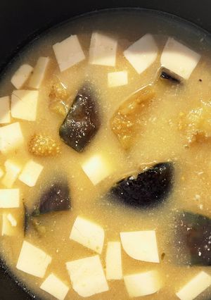 簡単揚げなすのお味噌汁-レシピのメイン写真