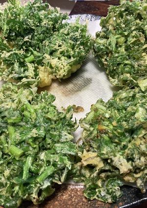 簡単！サクッと！春菊のかき揚げ 天麩羅！-レシピのメイン写真