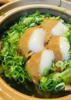 鍋の素活用●鶏肉＆きつね餅のお鍋-レシピのメイン写真