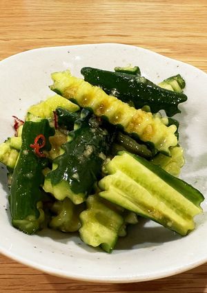 やみつき☆きゅうり なみなみ切り-レシピのメイン写真