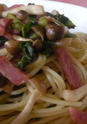 ツーンとくる！からし菜の和風パスタ-レシピのメイン写真