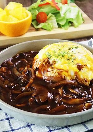 みつせ鶏のチキンライスオムハヤシ-レシピのメイン写真