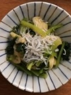 小松菜のじゃこ煮-レシピのメイン写真