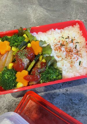 お弁当（ハンバーグ）-レシピのメイン写真