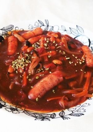 ソーセージと大豆の味噌トマトシチュー-レシピのメイン写真
