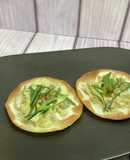餃子の皮で♪ねぎとちりめんかるしおピザ