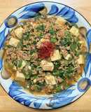 町中華の麻婆豆腐かた焼きそば