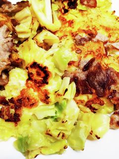 簡単☆豚玉お好み焼き☆小麦粉中力粉-レシピのメイン写真