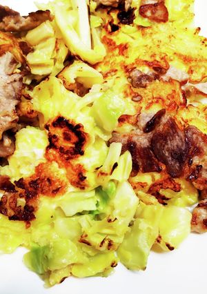 簡単☆豚玉お好み焼き☆小麦粉中力粉-レシピのメイン写真