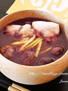 柚子香る♪栗ぜんざい-レシピのメイン写真