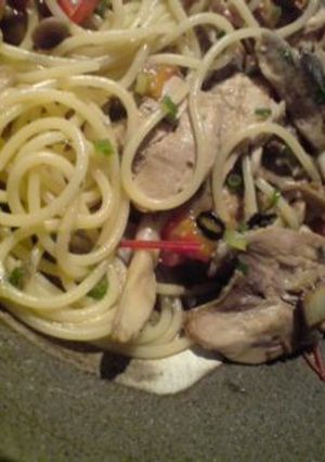 さんまとしめじの秋パスタ-レシピのメイン写真