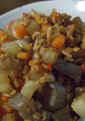 大根　こんにゃく　鶏ひき肉の炒め煮-レシピのメイン写真