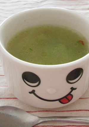 ブロッコリーの茎で☆にんにくスープ-レシピのメイン写真