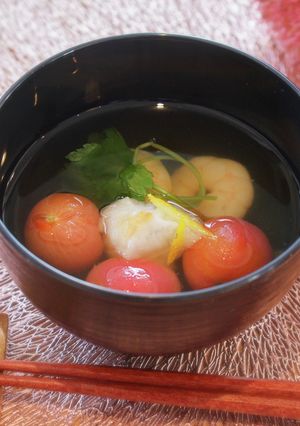 ミニトマトと海老のおすまし-レシピのメイン写真