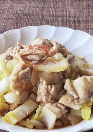 100円以下☆白菜煮浸し☆鶏ぶっかけ丼-レシピのメイン写真