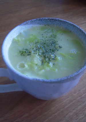 お手軽に☆春キャベツのコーンスープ-レシピのメイン写真