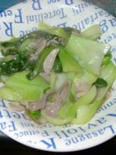 料理?チンゲン菜と豚肉の炒め物-レシピのメイン写真