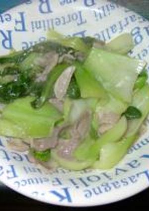 料理？チンゲン菜と豚肉の炒め物-レシピのメイン写真