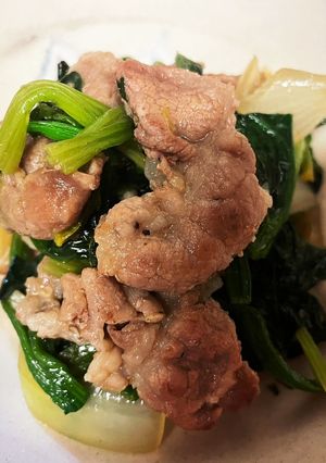 豚肉とほうれん草と玉ねぎ炒め-レシピのメイン写真