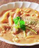餅入りロゼトマトじゃが芋クリームシチュー