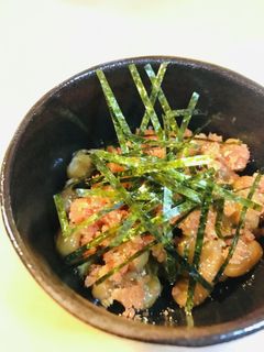 毎日の納豆●鮭のふりかけ&刻み海苔-レシピのメイン写真