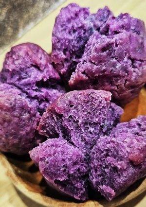 紫芋を使ってサーターアンダギー-レシピのメイン写真