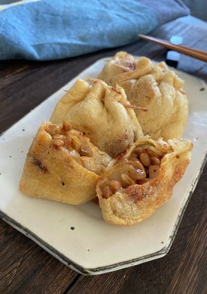 納豆キムチーズもち巾着-レシピのメイン写真