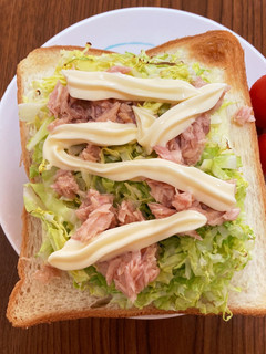 朝食トースト キャベツとシーチキン-レシピのメイン写真