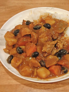 水煮で作る黒豆カレー-レシピのメイン写真