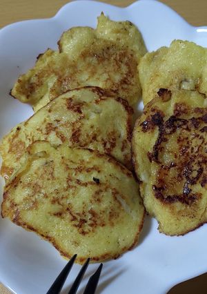 介護おやつ：バナナオムレツ-レシピのメイン写真