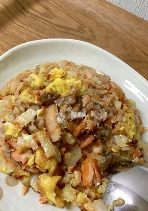 食日記/塩鮭チャーハン-レシピのメイン写真