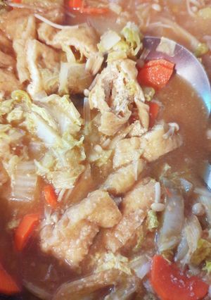 油揚げ&しょうが入り野菜味噌鍋☆-レシピのメイン写真