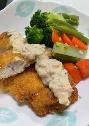 コストコ皮無鶏胸肉フライとタルタルソース-レシピのメイン写真