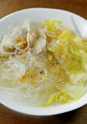 白菜の漬物で春雨スープ-レシピのメイン写真