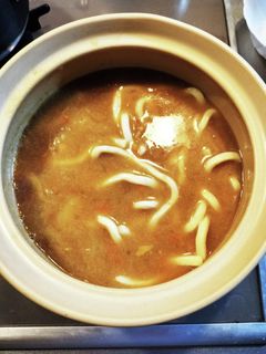 ☆土鍋で煮込む和風カレーうどん-レシピのメイン写真