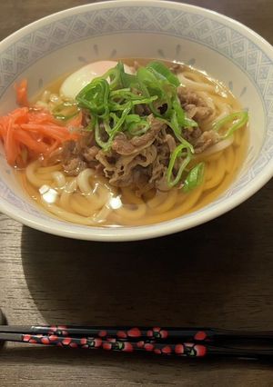 お肉うどんの牛肉の味つけ-レシピのメイン写真