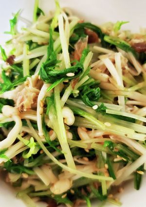 水菜とえのきの梅肉入りナムル-レシピのメイン写真