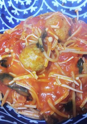 ワンパンカリオストロ風ミートボールパスタ-レシピのメイン写真